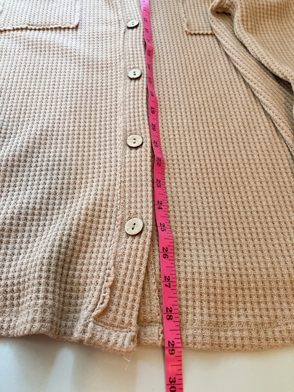 Magnolia Three Bird Nest Waffle Longsleeve Button Down Shirt Jacket Medium - Picture 8 of 11
